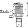 Messkupplung SMK 15-M14X1.5-PB mit Einschraubzapfen metrisch